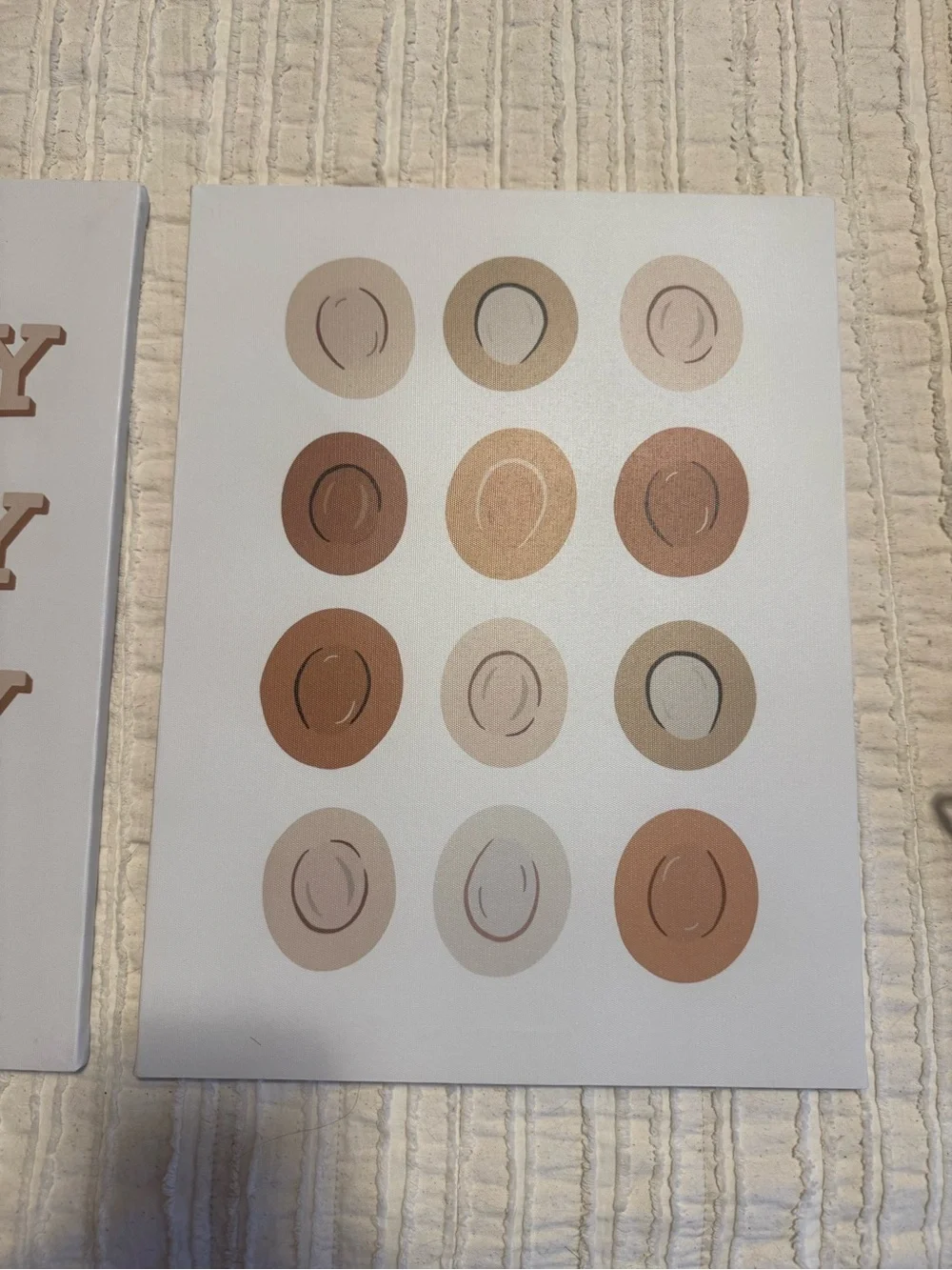 Amazon Howdy Wall Art in Beige and Cream